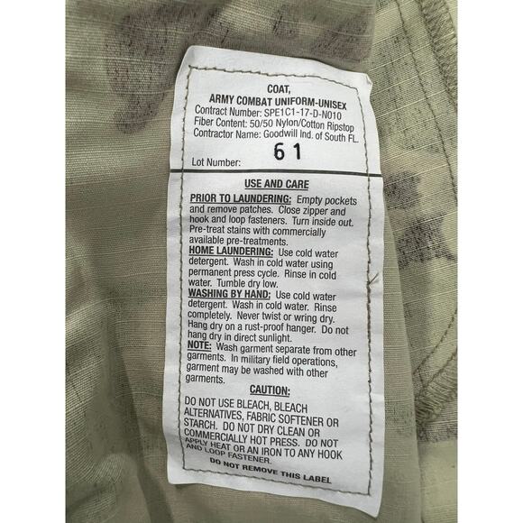 US ARMY MULTICAM SCORPION JACKET SIZE XL REGULAR CURRENT ISSUE NEW WITHOUT TAG - Picture 11 of 15